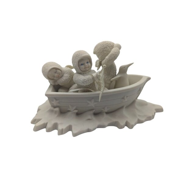 Snowbabies Winken, Blinken, Nod in Fishing Boat, Retired Collectible Dept 56 - Picture 15 of 16